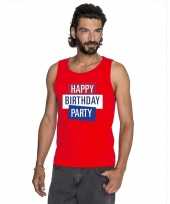 Toppers rood toppers happy birthday party mouwloos shirt heren trend