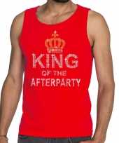 Toppers rood toppers king of the afterparty glitter tanktop shirt heren trend