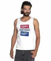 Toppers wit toppers happy birthday party mouwloos shirt heren trend