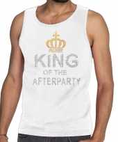 Toppers wit toppers king of the afterparty glitter tanktop shirt heren trend