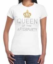 Toppers wit toppers queen of the afterparty glitter t-shirt dames trend