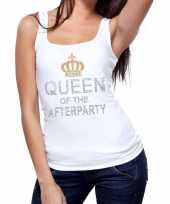Toppers wit toppers queen of the afterparty glitter tanktop dames trend