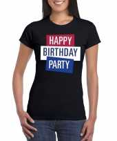Toppers zwart toppers happy birthday party dames t-shirt officieel trend