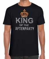 Toppers zwart toppers king of the afterparty glitter t-shirt heren trend