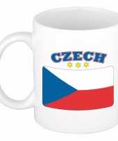 Tsjechische vlag theebeker 300 ml trend