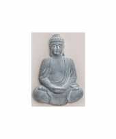 Tuin beeld boeddha blauw grijs 55 cm trend