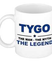 Tygo the man the myth the legend collega kado mokken bekers 300 ml trend
