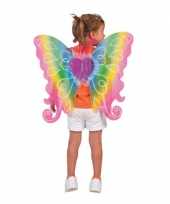 Verkleed vlinder vleugels voor kinderen regenboog trend