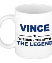 Vince the man the myth the legend collega kado mokken bekers 300 ml trend