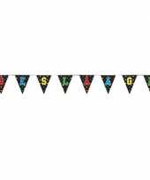 Vlaggenlijnen geslaagd thema feestartikelen 4 meter trend