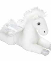 Vliegende paarden speelgoed artikelen pegasus knuffelbeest wit 35 cm trend