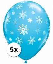 Winter thema ballonnen met sneeuwvlok trend