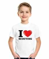 Wit i love scouting t-shirt kinderen trend