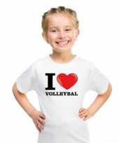 Wit i love volleybal t-shirt kinderen trend