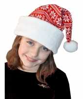 Wit rode kerstmuts voor kinderen trend