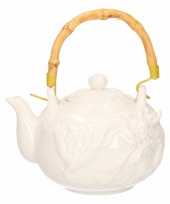 Witte chinese theepot 1 liter moederdag kado trend