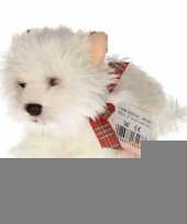 Witte terrier knuffel hond 25 cm trend
