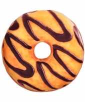 Woonaccessoire geel donut kussentje 40 cm trend