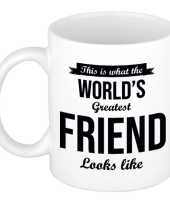 Worlds greatest friend cadeau koffiemok theebeker 300 ml trend