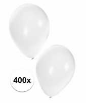 Zak ballonnen wit 400 stuks trend