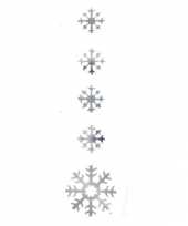Zilveren decoratie sneeuwvlok 140cm trend