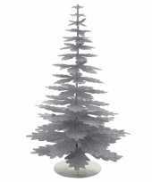 Zilveren versiering kerstboom glitter trend 10081520