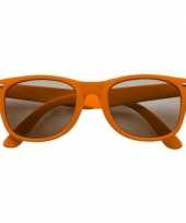 Zonnebril oranje plastic montuur voor volwassenen trend