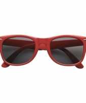 Zonnebril rood plastic montuur voor volwassenen trend