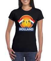 Zwart holland supporter kampioen shirt dames trend