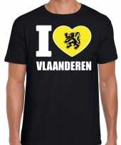 Zwart i love vlaanderen t-shirt heren trend