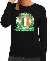 Zwart ireland drinking team sweater dames trend