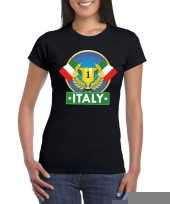 Zwart italie supporter kampioen shirt dames trend