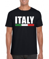 Zwart italie supporter shirt heren trend
