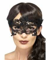 Zwart kanten oogmasker voor dames trend 10112779