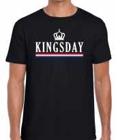Zwart kingsday met kroontje t-shirt voor heren trend