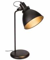 Zwarte bureaulamp leeslamp metaal 50 cm trend