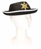 Zwarte sheriff hoed voor kinderen trend