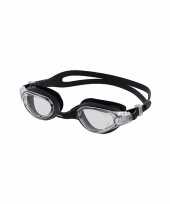 Zwembril met uv bescherming voor volwassenen zwart trend