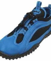 Zwemschoenen blauw zwart uv bescherming trend